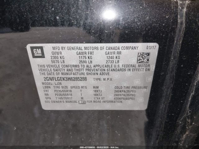 2GNFLGEK3H6285288 Chevrolet Equinox Premier