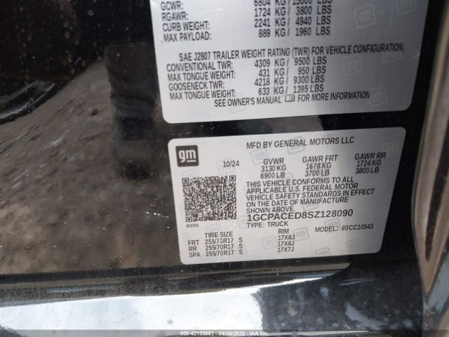 1GCPACED8SZ128090 Chevrolet Silverado 1500 2wd  Short Bed Lt