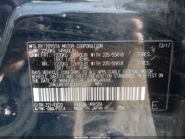 2018 TOYOTA RAV4 HYBRID JTMJJREV9JD191552 Photo 8