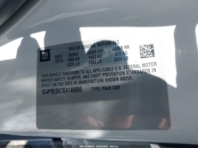 1G4PR5SK7E4148089 Buick Verano Convenience Group