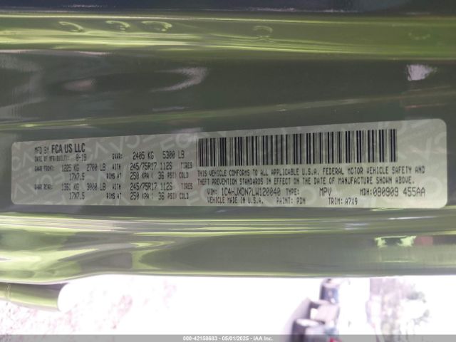 1C4HJXDN7LW120040 Jeep Wrangler Unlimited Sport 4x4