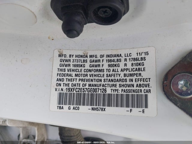 19XFC2E57GE007126 Honda Civic Lx