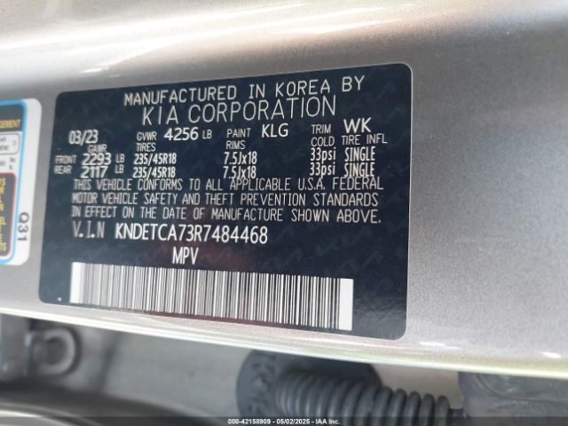 KNDETCA73R7484468 KIA Seltos Sx Turbo