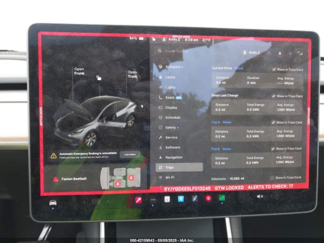 5YJYGDEE5LF013245 Tesla Model Y Long Range Dual Motor All-wheel Drive