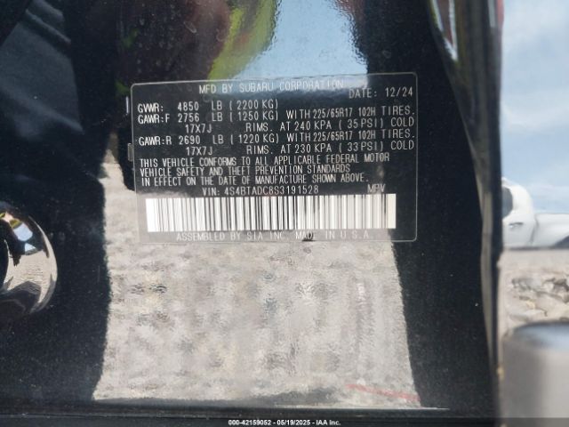 2025 SUBARU OUTBACK 4S4BTADC8S3191528 Photo 8