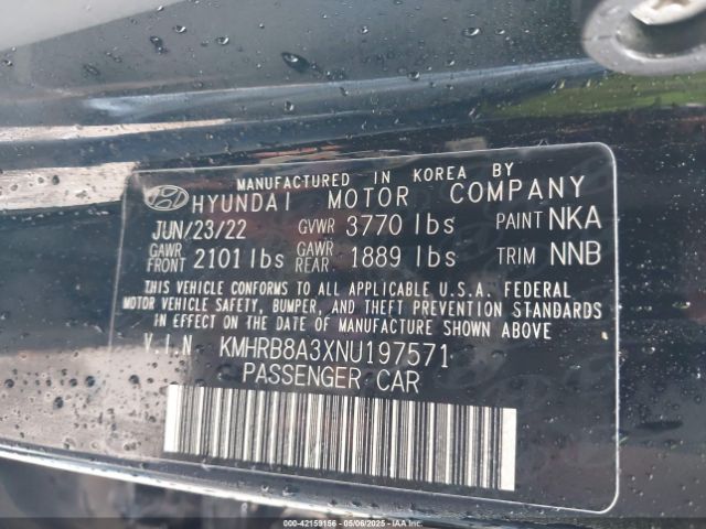 2022 HYUNDAI VENUE KMHRB8A3XNU197571 Photo 8