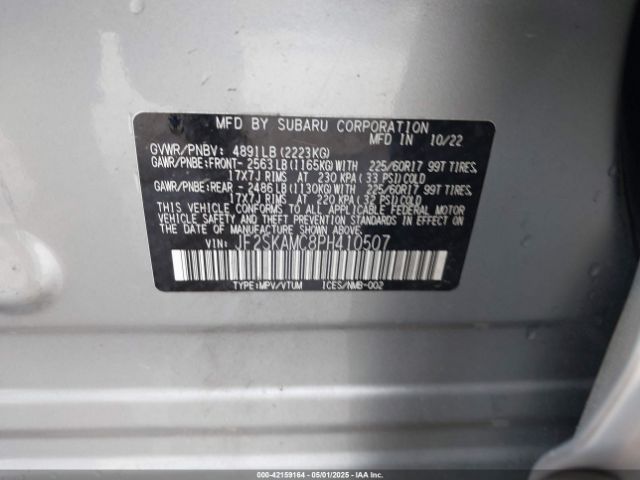 JF2SKAMC8PH410507 Subaru Forester Wilderness