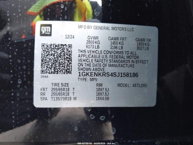 1GKENKRS4SJ158186 GMC Acadia Fwd Elevation