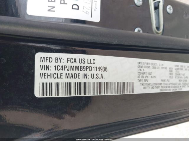 1C4PJMMB9PD114936 Jeep Cherokee Altitude Lux 4x4