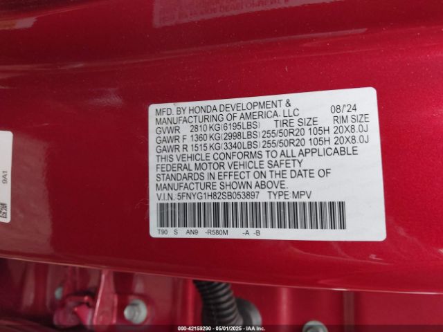 5FNYG1H82SB053897 Honda Pilot Elite