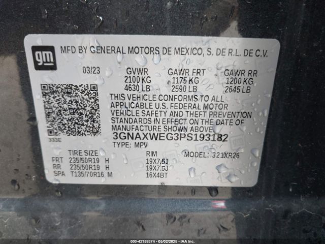 2023 CHEVROLET EQUINOX 3GNAXWEG3PS193182 Photo 8