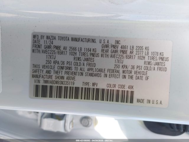 7MMVABDM8SN335119 Mazda Cx-50 2.5 S Premium Package