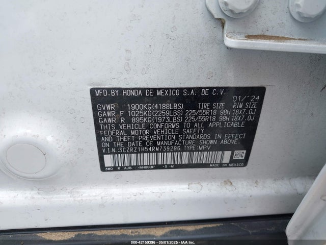3CZRZ1H54RM739296 Honda k20z5