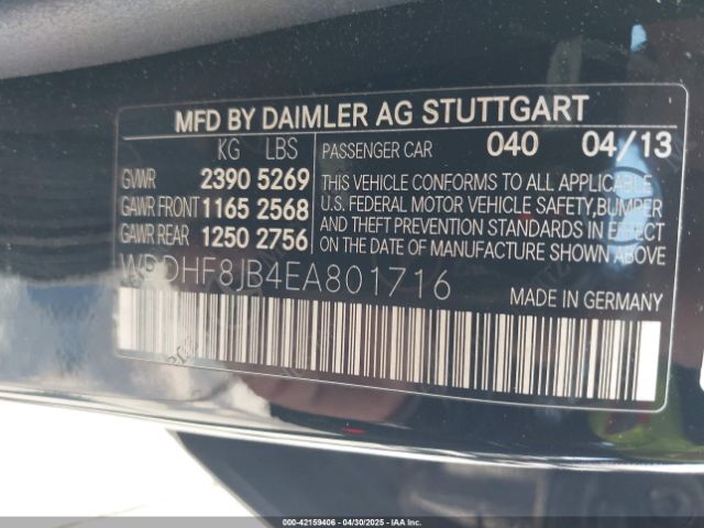 WDDHF8JB4EA801716 Mercedes-Benz E 350 4matic