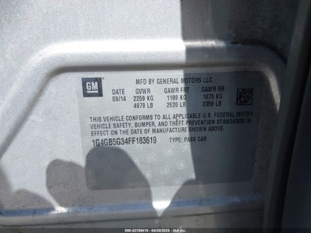 1G4GB5G34FF183619 Buick Lacrosse Leather