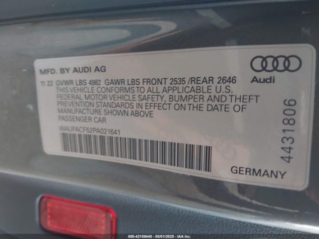2023 AUDI A5 SPORTBACK WAUFACF52PA021641 Photo 8