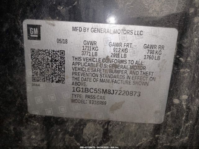 1G1BC5SM8J7220873 Chevrolet Cruze Ls Auto