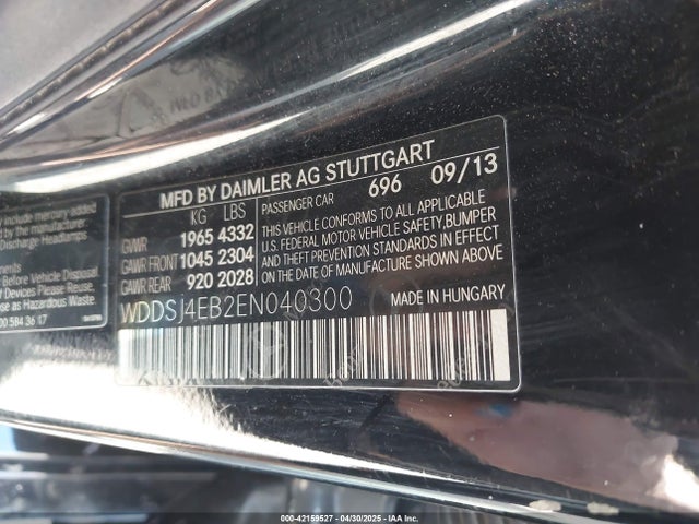 WDDSJ4EB2EN040300 Mercedes-Benz CLA 250