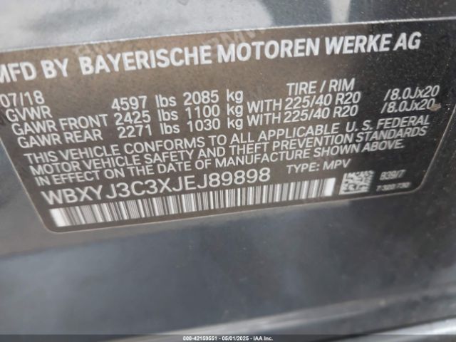 WBXYJ3C3XJEJ89898 BMW X2 Sdrive28i