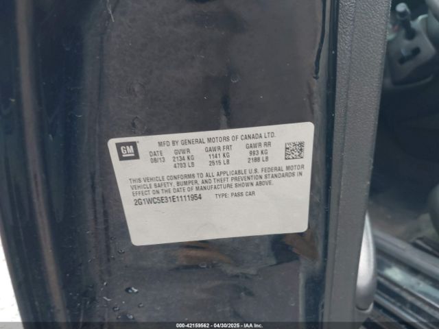 2G1WC5E31E1111954 Chevrolet Impala Limited Ltz