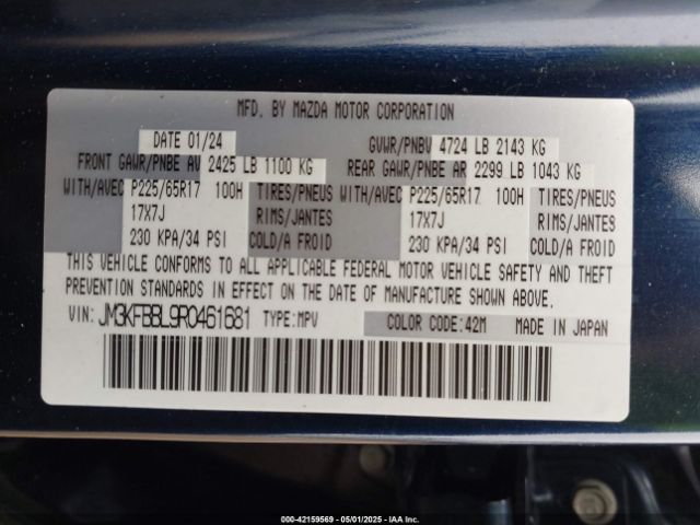 2024 MAZDA CX-5 JM3KFBBL9R0461681 Photo 8
