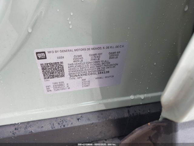 2025 CHEVROLET EQUINOX 3GNAXHEG9SL184128 Photo 8