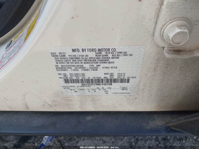 2021 FORD ECOSPORT MAJ3S2FE9MC440508 Photo 8