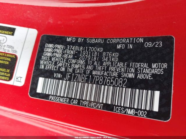 JF1ZNBF17P8765082 Toyota na