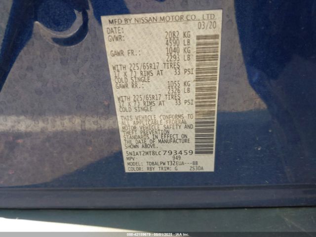 2020 NISSAN ROGUE 5N1AT2MT8LC793459 Photo 8