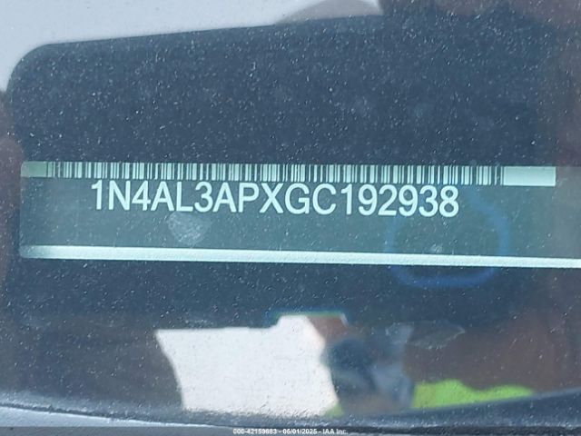 1N4AL3APXGC192938 Nissan Altima 2.5/s/sv/sl/sr