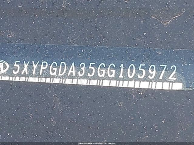 5XYPGDA35GG105972 KIA Sorento 2.4l Lx