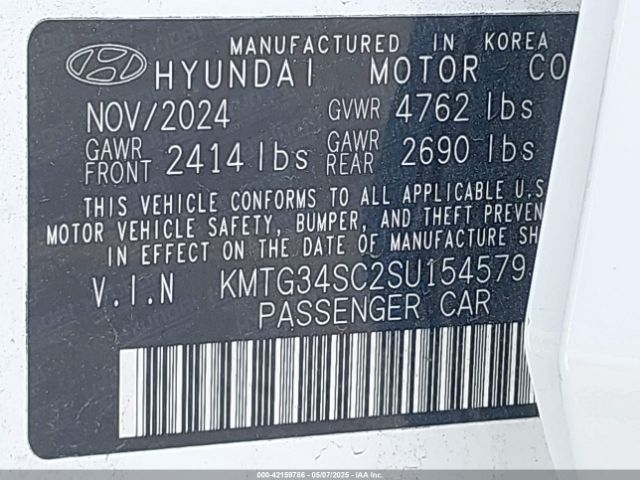 KMTG34SC2SU154579 Genesis G70 2.5t Rwd