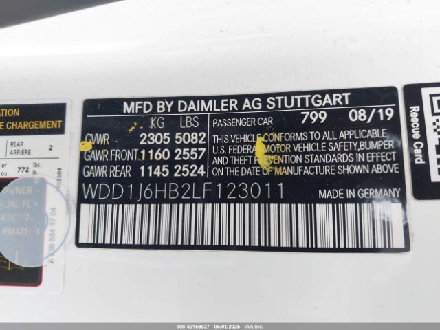 2020 MERCEDES-BENZ E 450 WDD1J6HB2LF123011 Photo 8