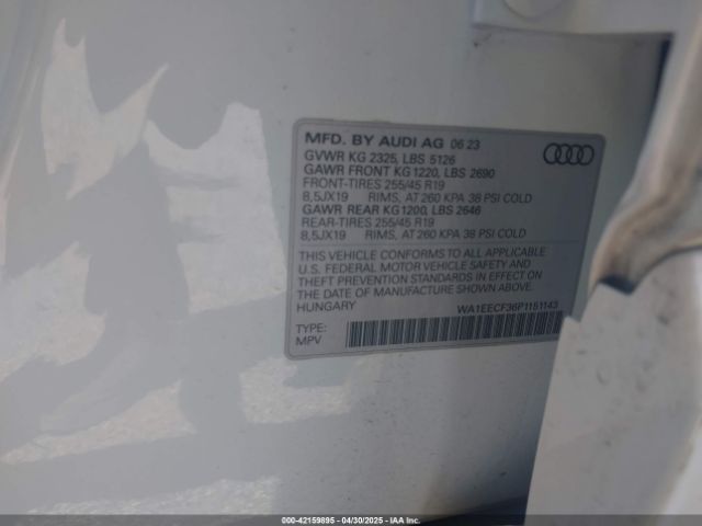 2023 AUDI Q3 WA1EECF36P1151143 Photo 8