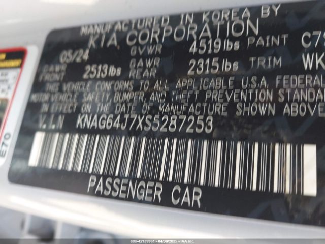KNAG64J7XS5287253 KIA K5 Gt-line