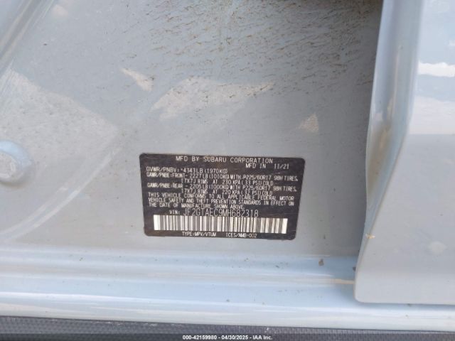 JF2GTAEC9MH682318 Subaru Crosstrek Premium