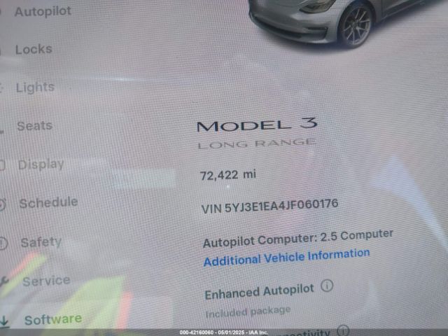 5YJ3E1EA4JF060176 Tesla MODEL 3