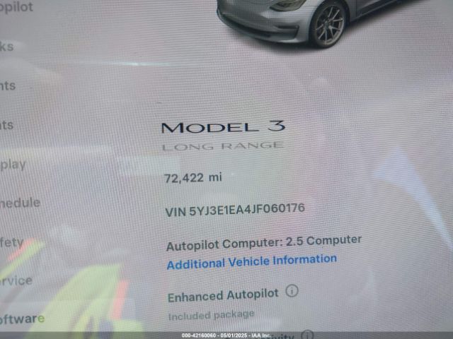 5YJ3E1EA4JF060176 Tesla MODEL 3