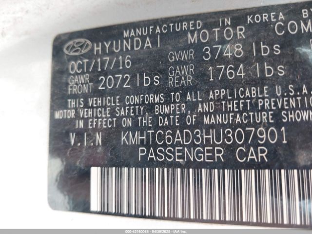 KMHTC6AD3HU307901 Hyundai Veloster