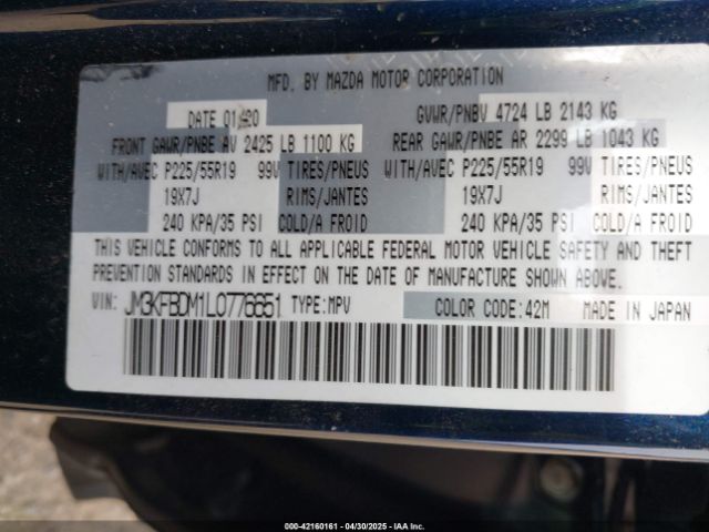 JM3KFBDM1L0776651 Mazda Cx-5 Grand Touring