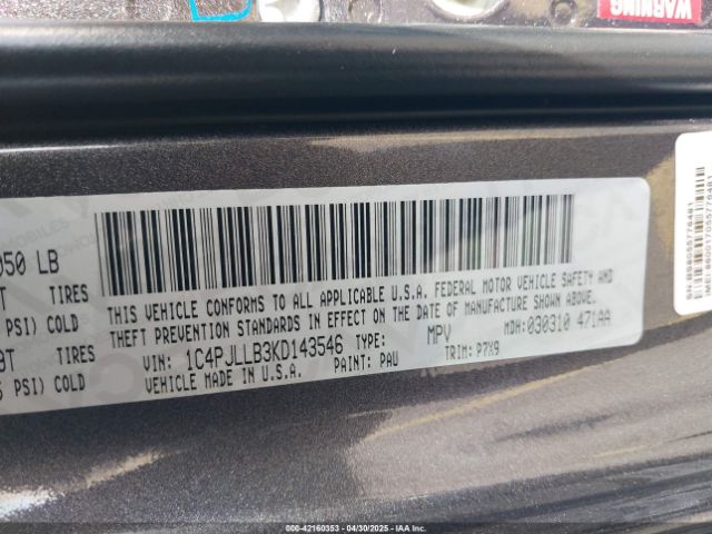 2019 JEEP CHEROKEE 1C4PJLLB3KD143546 Photo 8