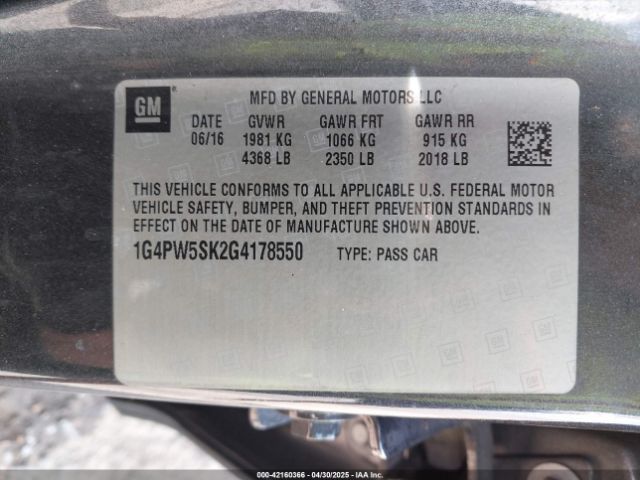 1G4PW5SK2G4178550 Buick Verano Sport Touring Group