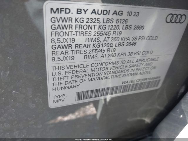 2024 AUDI Q3 WA1EECF39R1046454 Photo 8