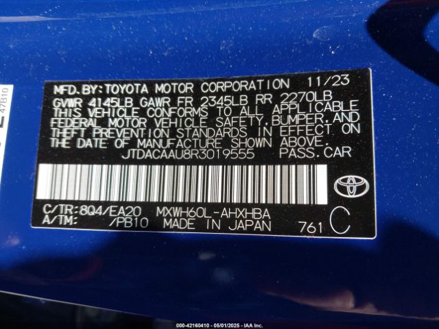 2024 TOYOTA PRIUS JTDACAAU8R3019555 Photo 8