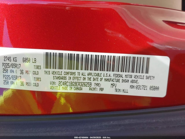 2C4RC1BG9ER326259 Chrysler Town & Country Touring