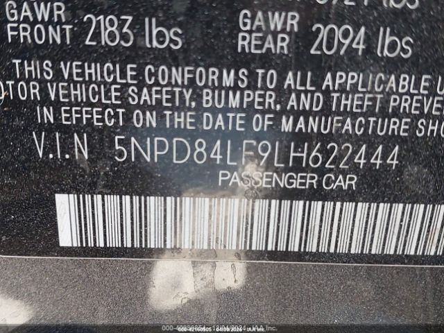 2020 HYUNDAI ELANTRA 5NPD84LF9LH622444 Photo 8