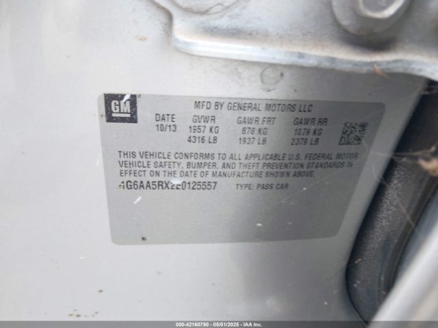 1G6AA5RX2E0125557 Cadillac Ats Standard