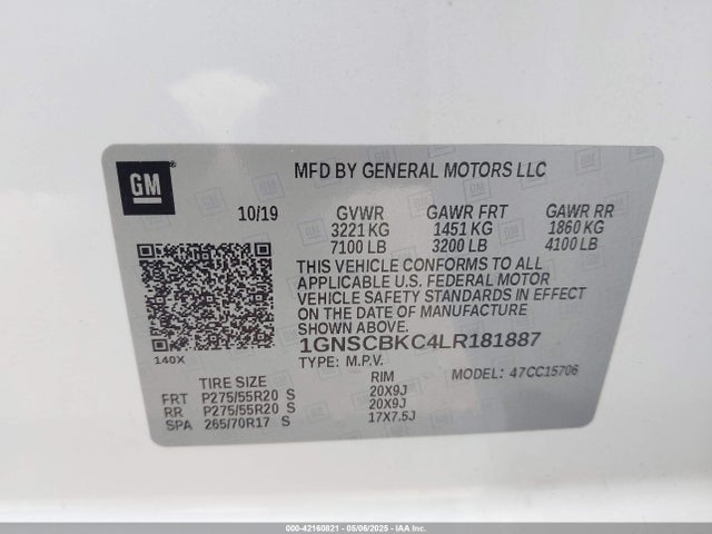 Chevrolet Tahoe 2wd Lt 2020 1GNSCBKC4LR181887 Image 9