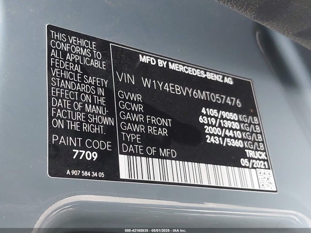 Mercedes-Benz om642 2021 W1Y4EBVY6MT057476 Image 9