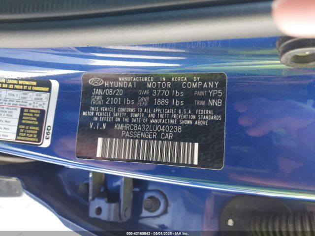 KMHRC8A32LU040238 Hyundai Venue Sel